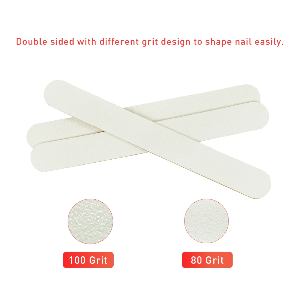 Profession 5000Pcs/Case 8080 Nail File 80 100 Disposable Wooden Mini Nail File Wholesale