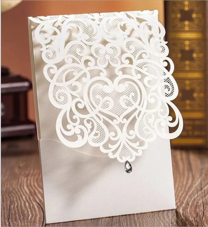 Wedding Laser Cut Butterfly RSVP Cards Invitations Cards Customize Invitations Sweet made Wedding Card