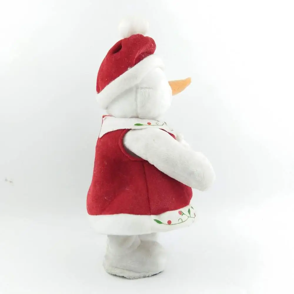 2024 New children electric singing and dancing snowman christmas kids toys plush gift