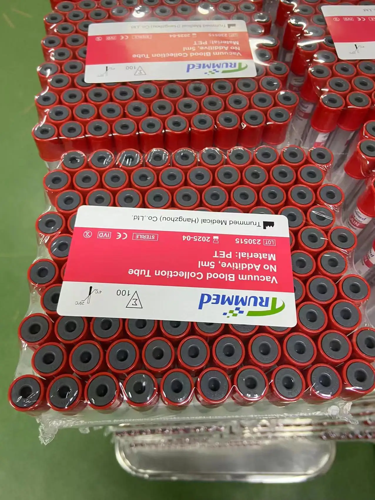 Factory supply pet red no additive vacuum blood collection tube test 9ml for medical