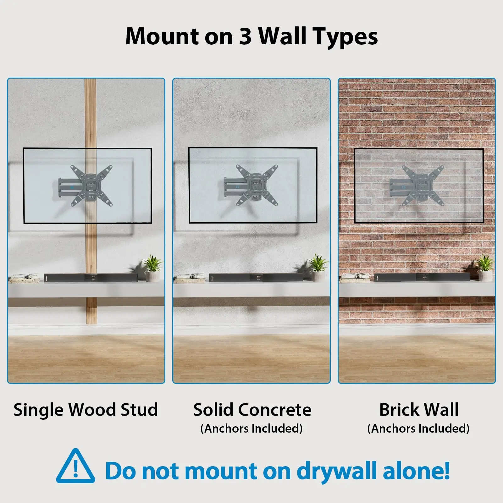 200x200mm Wholesale Swivel Tilt TV Wall Mount for Most 26-55 Inch TVs Full Motion TV Bracket Max VESA