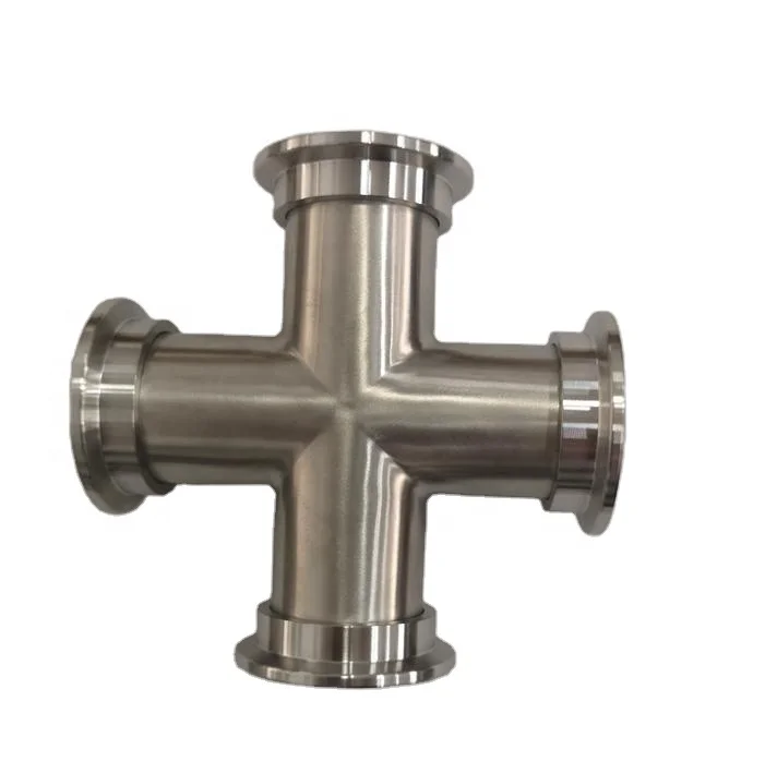 
KF 4 way cross Tee Elbow SS304 Vacuum Components stainless steel fittings 