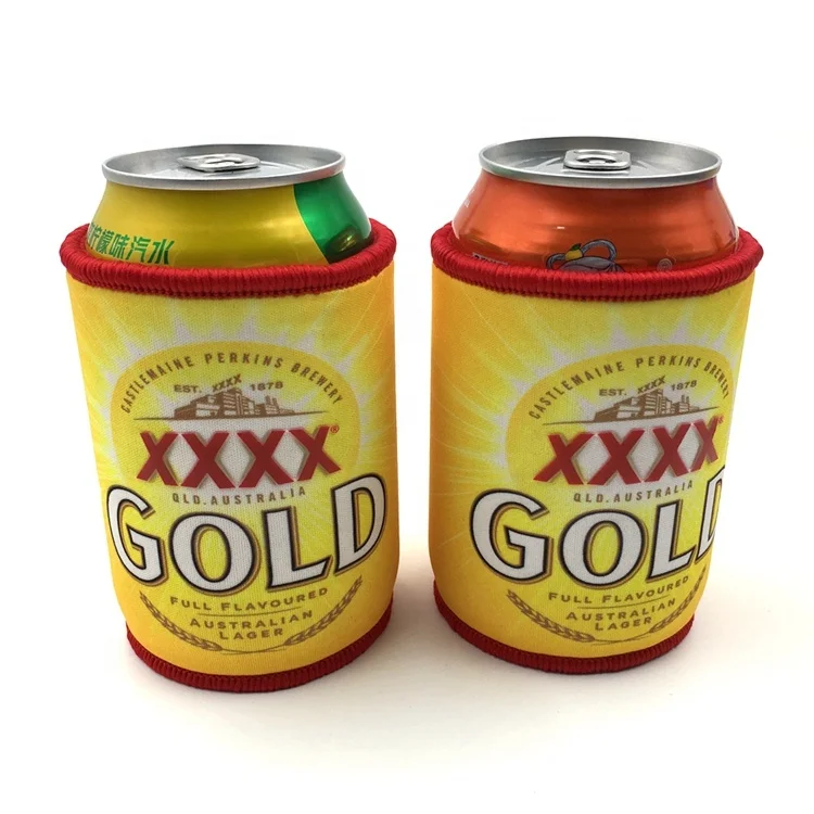 High Quality Manufacturer Customized Logo Heat Transfer Printing Neoprene Form Beer Can Coolers