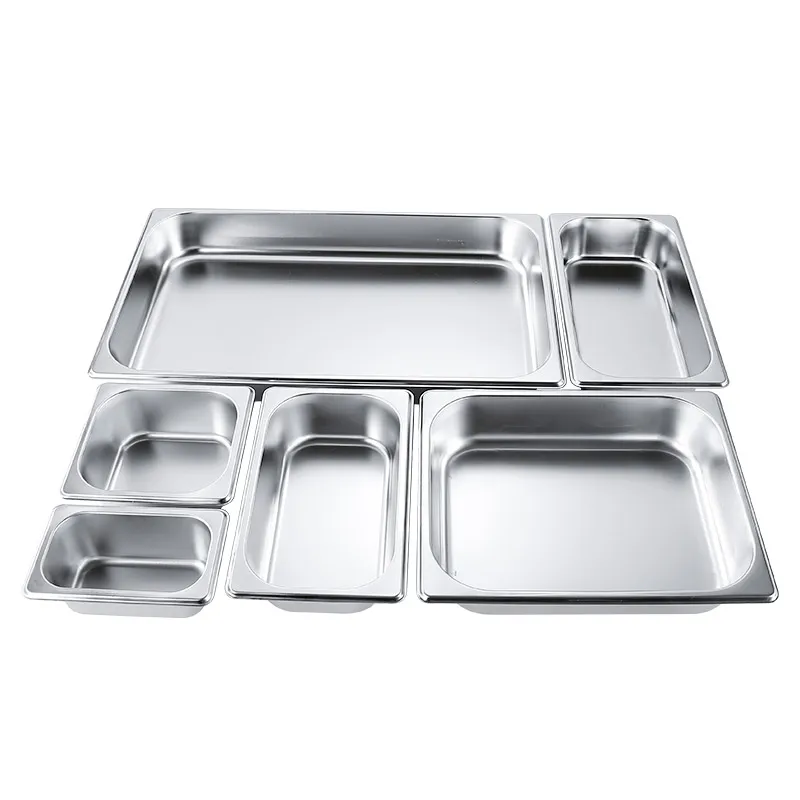 
Group consumption 1/3 size stainless steel 201 304 food soup container gastronorm GN pan for factory hotel buffet 