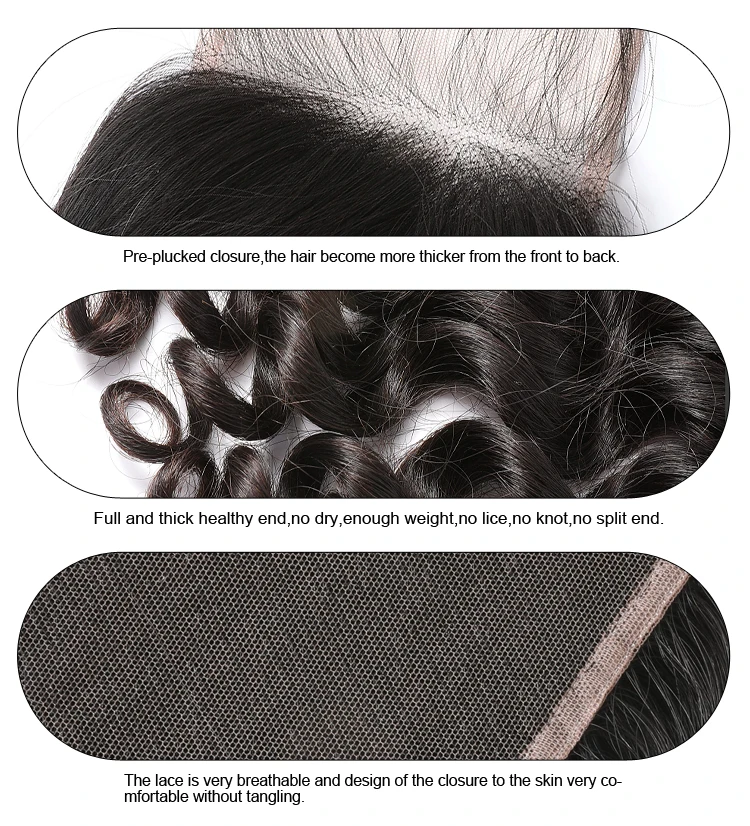 
Hot selling full lace virgin human hair lace closure,free part body wave 4x4 lace closure with baby hair 