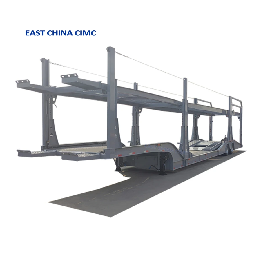 2 Axles 3 Axles 10-40Tons Car Carrier Truck Trailer For 6-10 SUV Auto Transport