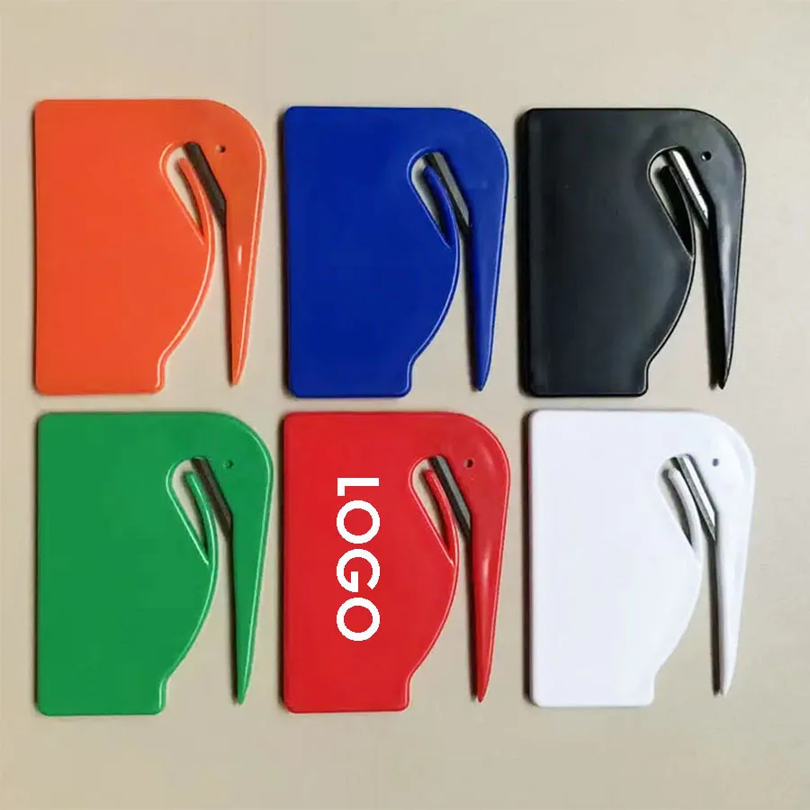 promo giveaways letter opener sharp concealed blade safely slices through envelopes large space to adding logo