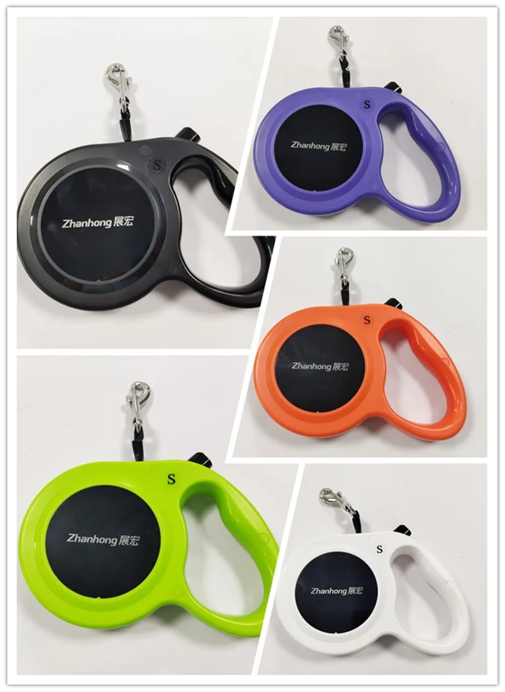 Manufacturer Wholesale Outdoor Automatic Retractable Leash Extendable Traction Training Pet Lead Nylon Black Dog Leashes