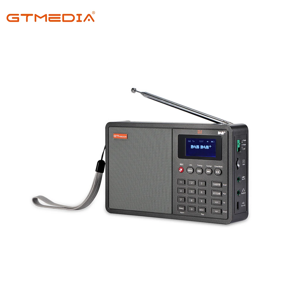 Цифровой GT Media D1 DAB + радио с ЖК-дисплеем, поддержкой DAB + и FM-диапазона, BT, AUX in и TF-карты