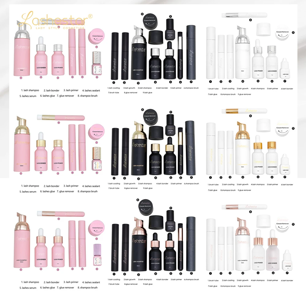 Tear Free and Vegan Friendly Private Label Lash Extension Foam Cleanser With Brushes Lash Bath Daily Eye Lash Wash Shampoo