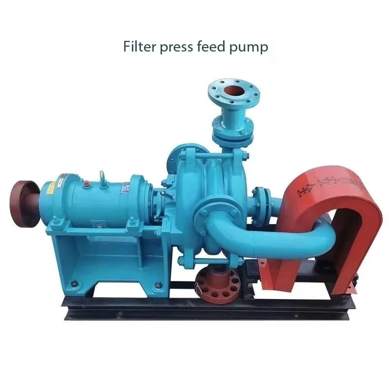 Wear-resistant and corrosion-resistant double impeller mud pump filter press feed pump