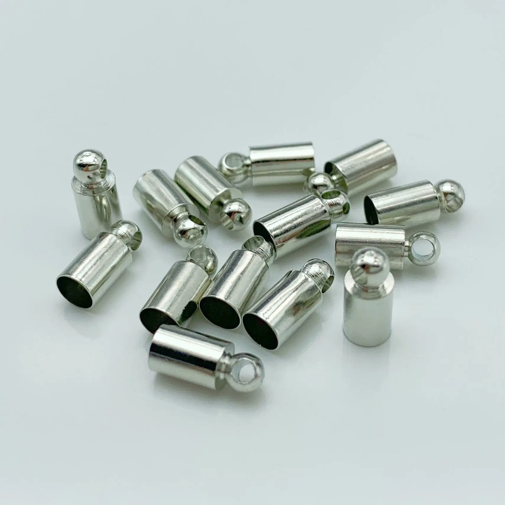 100pcs/Bags Tassel Leather Cord End Crimp Caps Beads End Tip Cap For DIY Necklace Jewelry Making Jewelry Findings Components