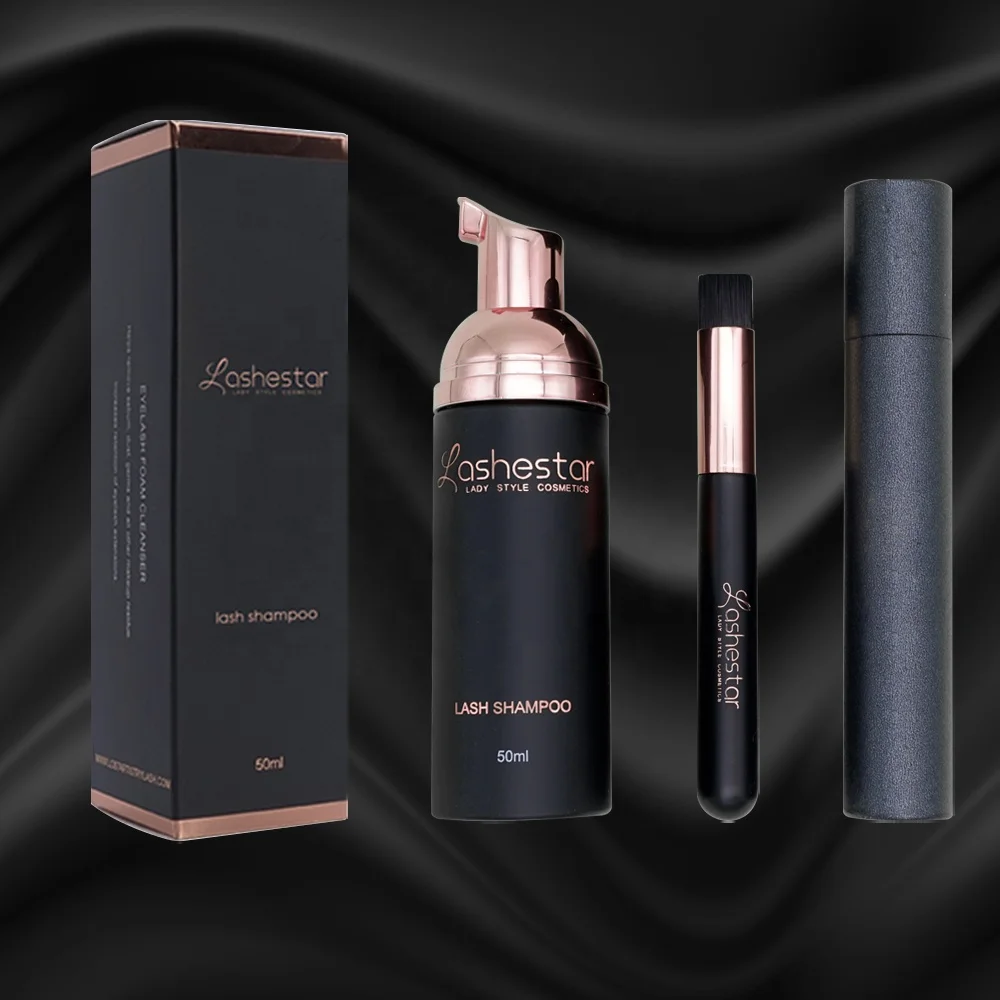 Wholesale Eyelash Extension eyelash foam cleanser Shampoo 50ml private label eyelash foam cleanser