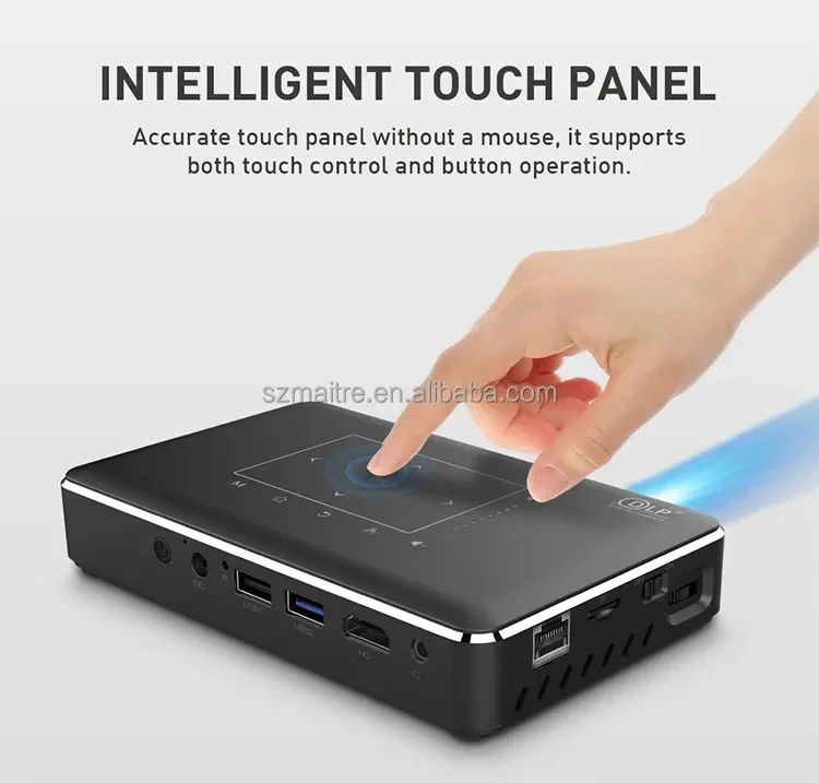Hot sale 4k HD video portable P10 II interactive DLP projector wifi touch screen mini phone wireless projector