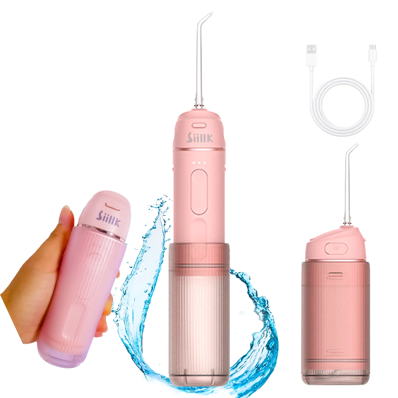 Siillk Smart Dental170ml IPX7 Portable Electric CE ROHS Water Jet Floss Flosser Dental Oral Irrigator for Teeth Cleaner