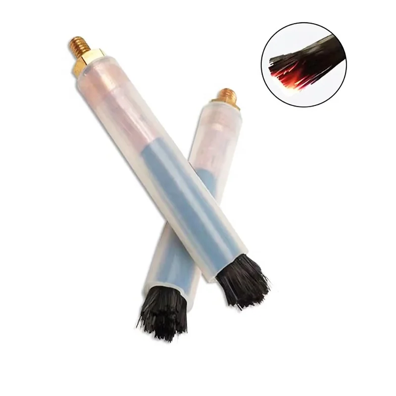 Сварная щетка из углеродного волокна TIG MIG Brush с резьбой M6 M8 M10 используется для очистки пассивата полировки сварки нержавеющей стали