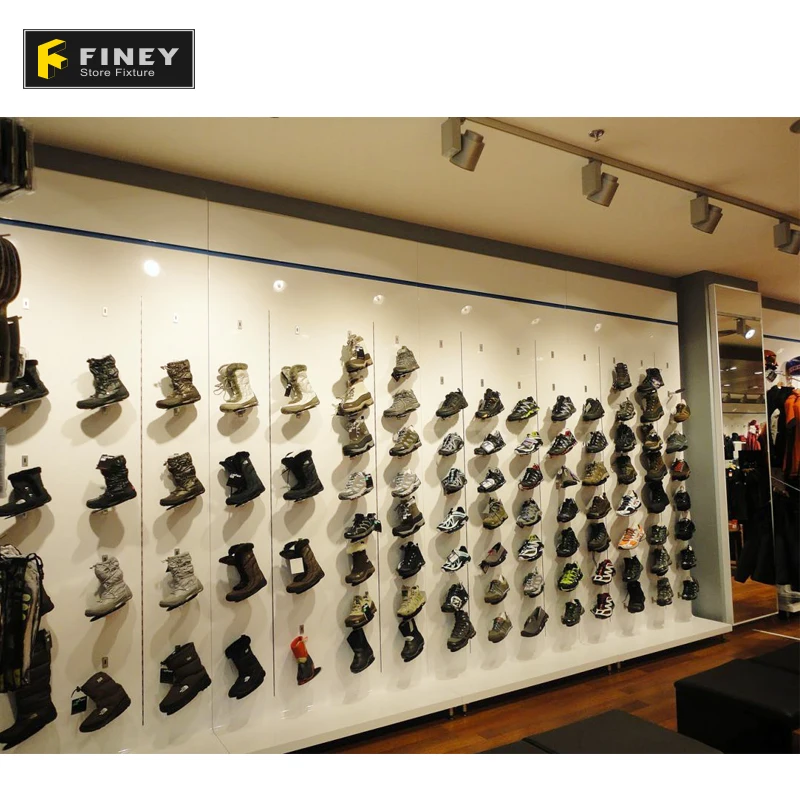 Shoe Shop Display Footwear Shops Shelf Chain Retail Store Shoe Shelf Display Rack For Shoes Shop Decoration