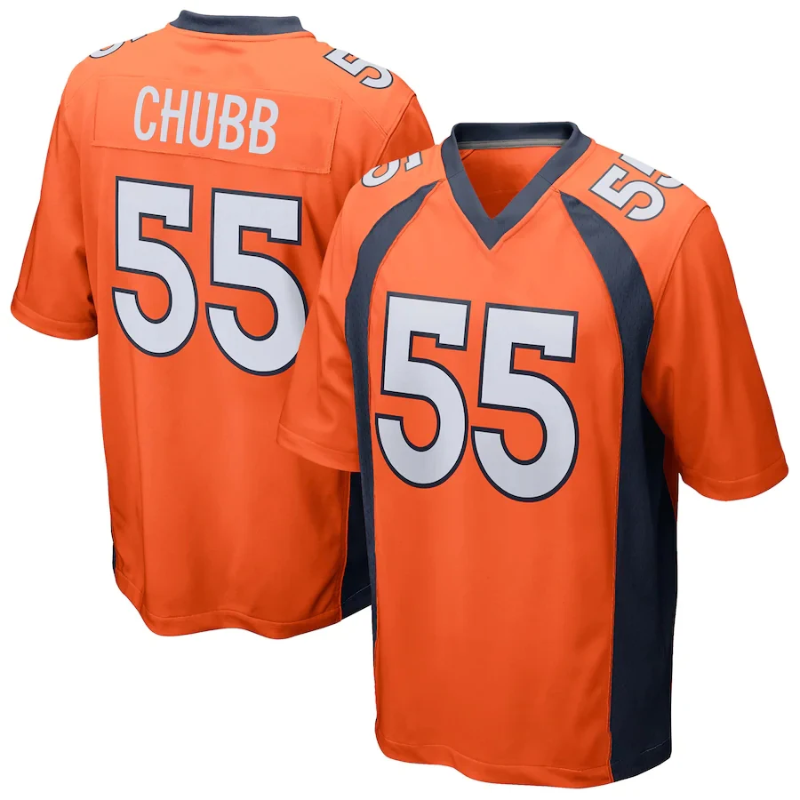 Оригинальная футболка 1:1 Мужская Денвер #3 Рассел оранжевая Уилсон спортивная одежда для регби американский