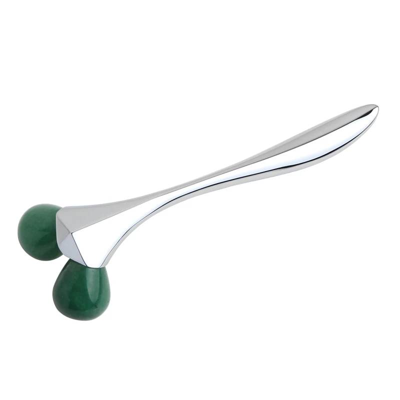 Private Label Anti Aging Natural Jade Stone High Quality Rose Pink Quartz Facial Jade Roller for Face Massage