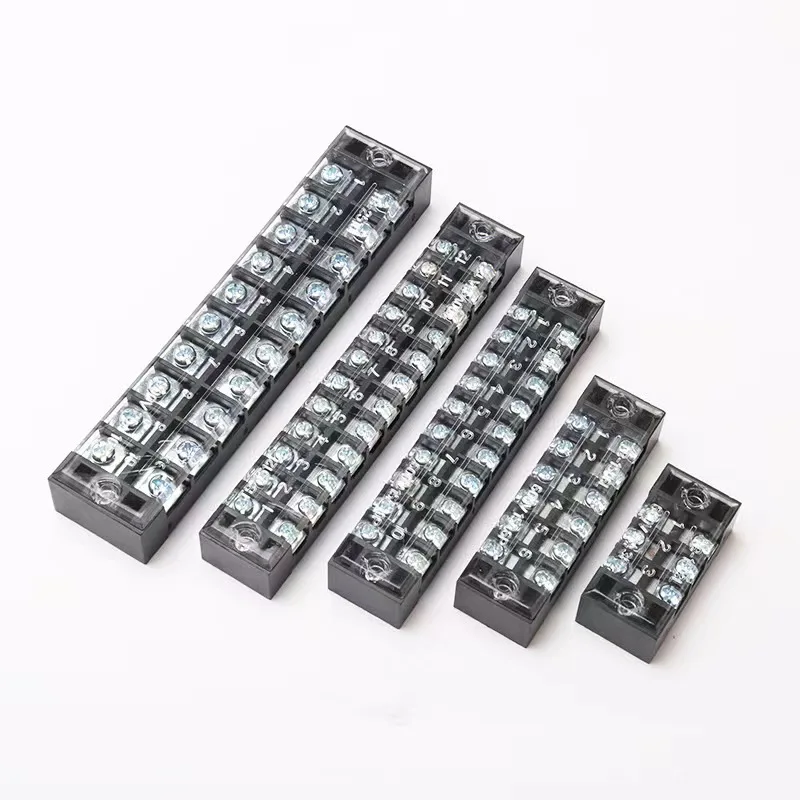 Двухрядные Винтовые клеммные блоки TB-1504 15A/600V разъем фиксированный медный Штекерный клеммный