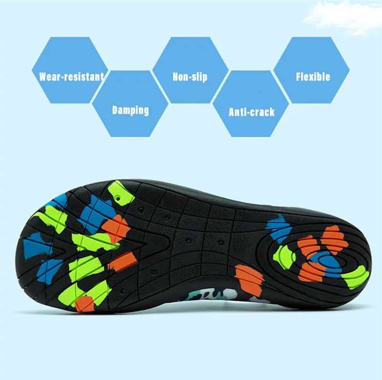2024 NEW MSR MS1007 Summer Outdoor Unisex Quick Dry Rubber Beach Shoes Anti-Slip Barefoot Safety Swimming Diving Surfing