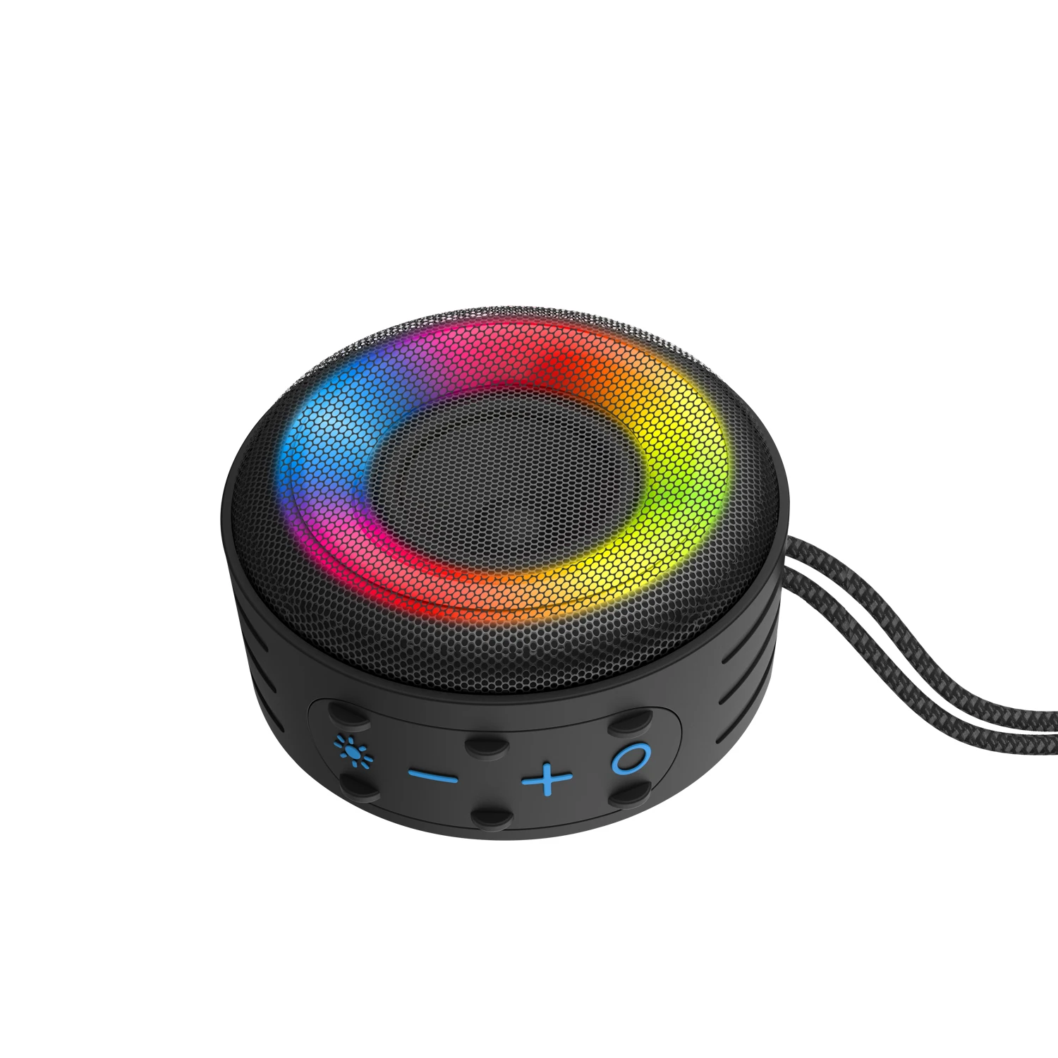 Manufacturer Mini Bluetooth Speaker Waterproof with TF Card RGB lights Round Shape (K216)