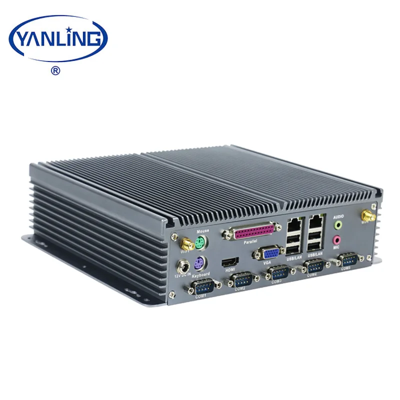 Яньлин Intel J1900 Quad Core Mini PC с серийным параллельных портов Dual Lan X86 одноплатный промышленных поле компьютер