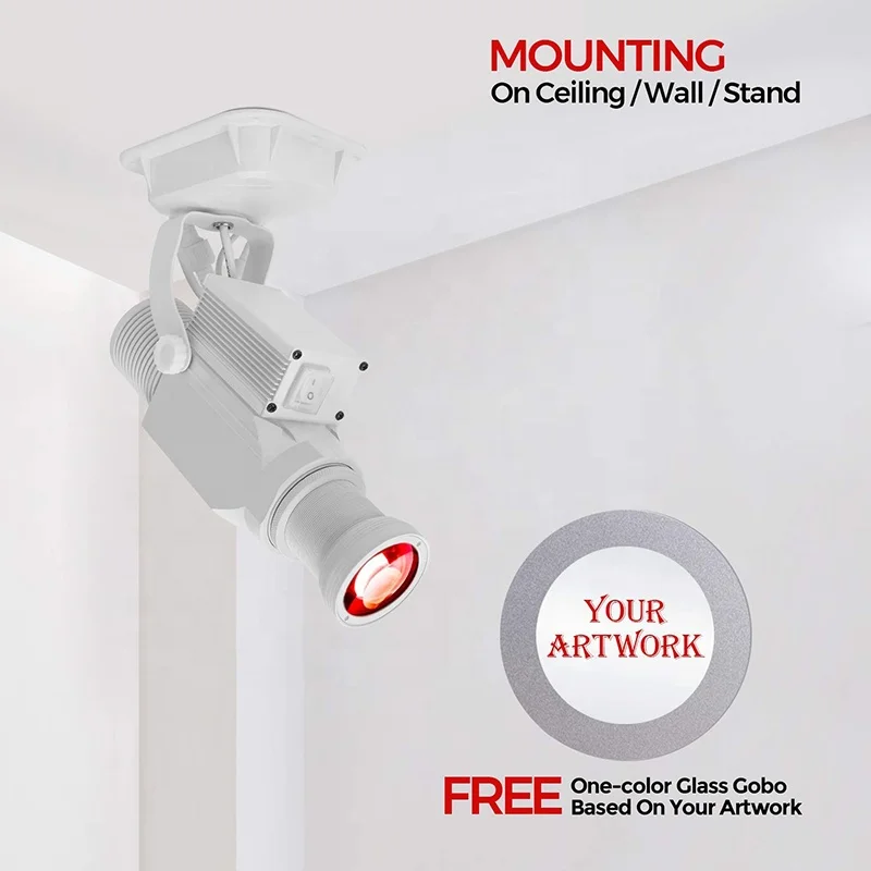 15W Waterproof with Wireless Remote Manual Zoom Function LED LOGO Gobo Projector for Outdoor Use