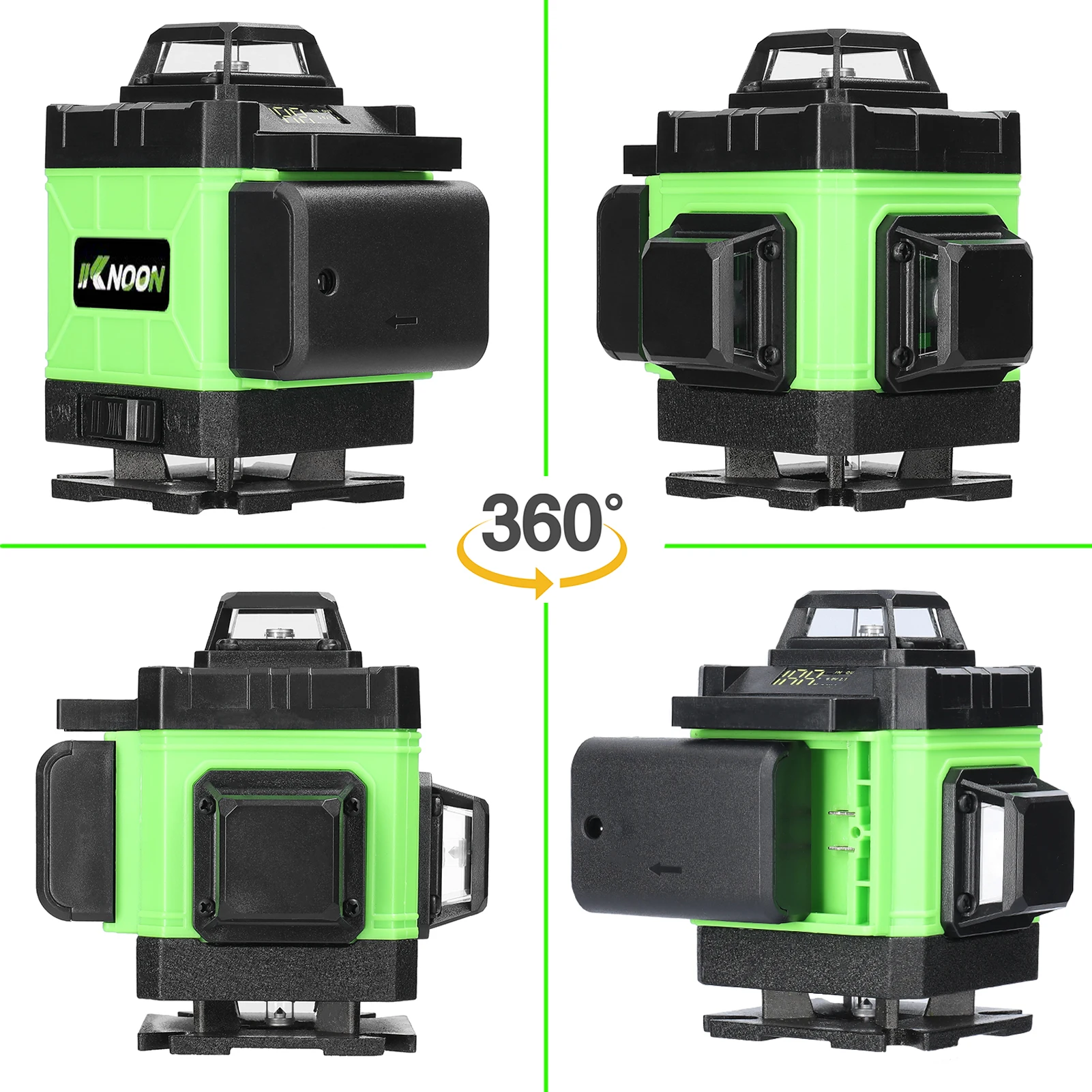 Multifunctional 4D 16 Lines Laser Level Self-leveling Machine Rechargeable Lithium Battery Outdoor Rotary Lasers Tools Set