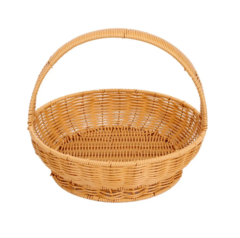 Handmade Bamboo Storage Baskets Fruit Laundry Basket Straw Wicker Rattan Seagrass Garden Flower Organizer Basket