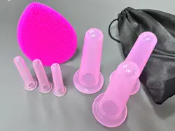 Vacuum Massage Cup Face, Neck, Eye Silicone Facial massage Face cupping Set