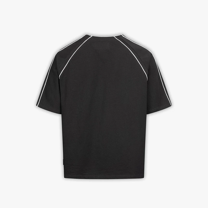 TF Custom Black Football Shirts Embroidery Logo Fashion Retro Patchwork Design OEM Soccer Jersey