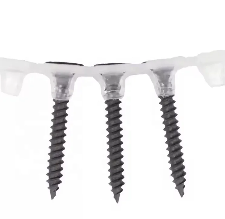 Collated plastic strip Drywall Screws blacking coating 3.5x35mm customized Black phosphating screws