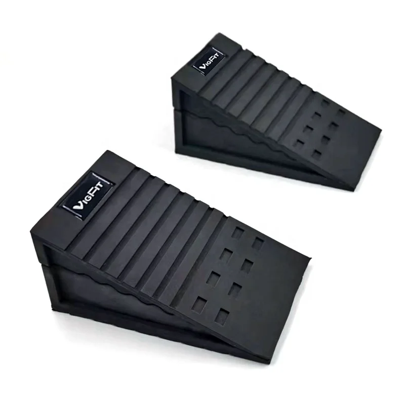 VIGFIT gym pair adjustable non-slip nature rubber ramp weightlifting squat wedge block