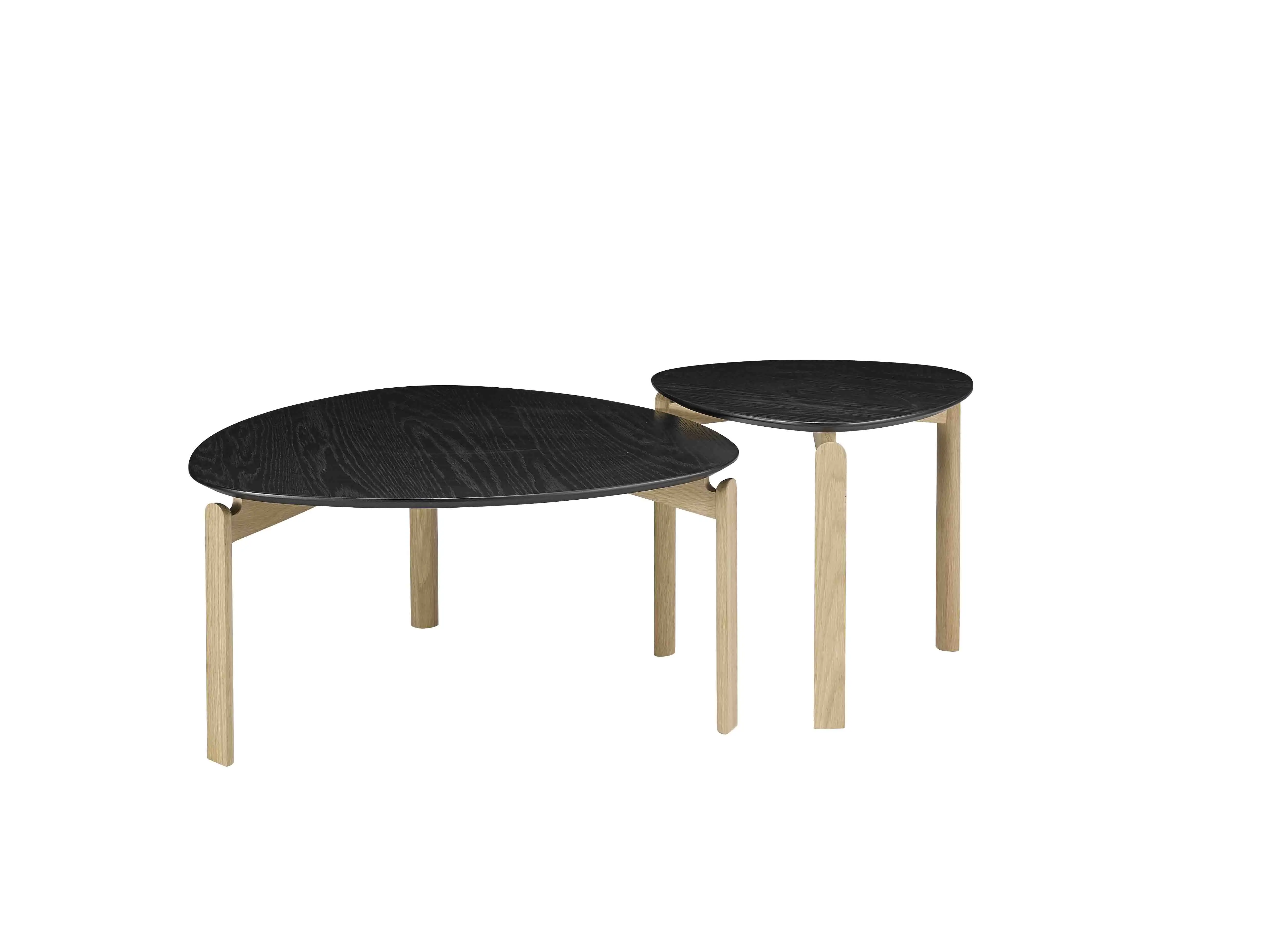 popular glass table top oak legs solid wood coffee table set