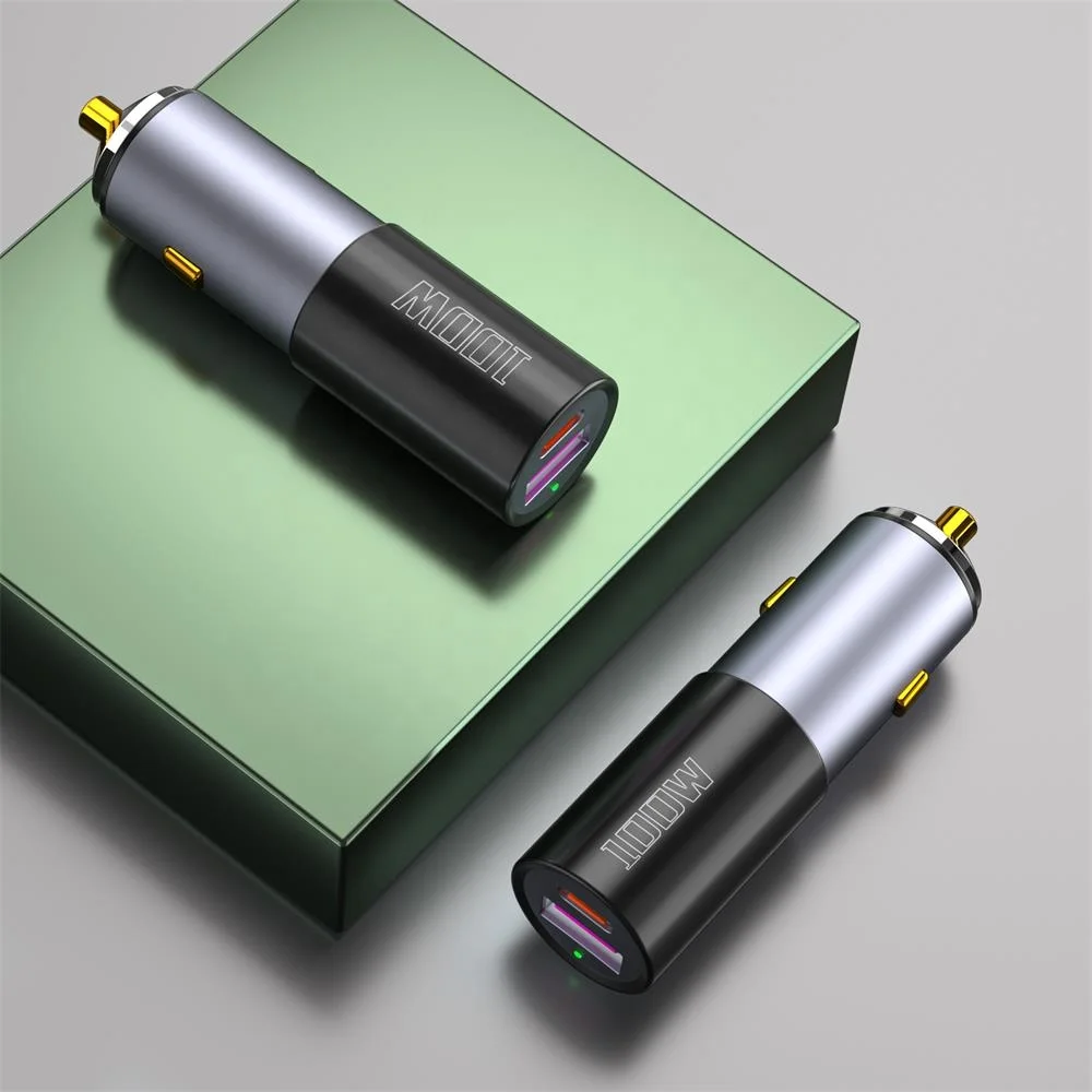 Fast Charging Car Charger Qc 3.0 Dual Port Quick Charging Usb & Type-C Car Charger