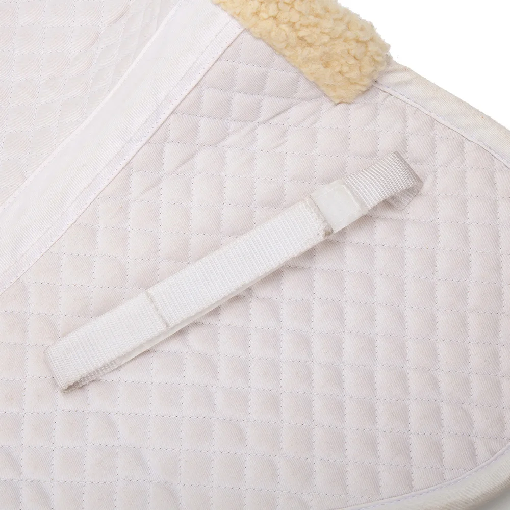 OEM белый ремешок из овчины хлопчатобумажная ткань английская покупка полуподушка для конных скачек верховая езда