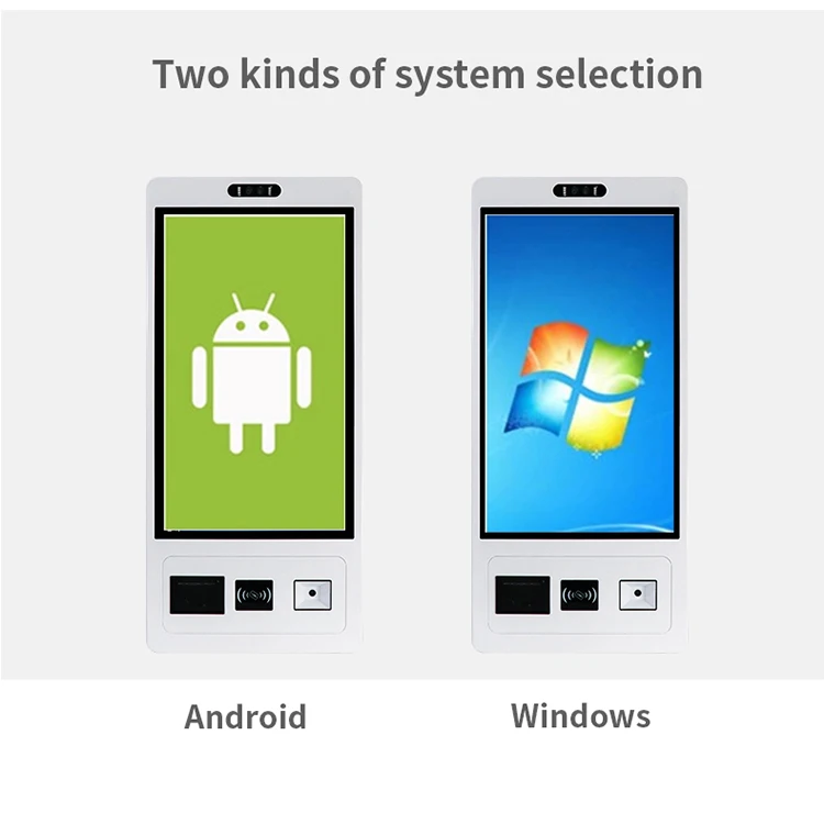 27 inch touch screen self ordering payment machine self service wall mount kiosk