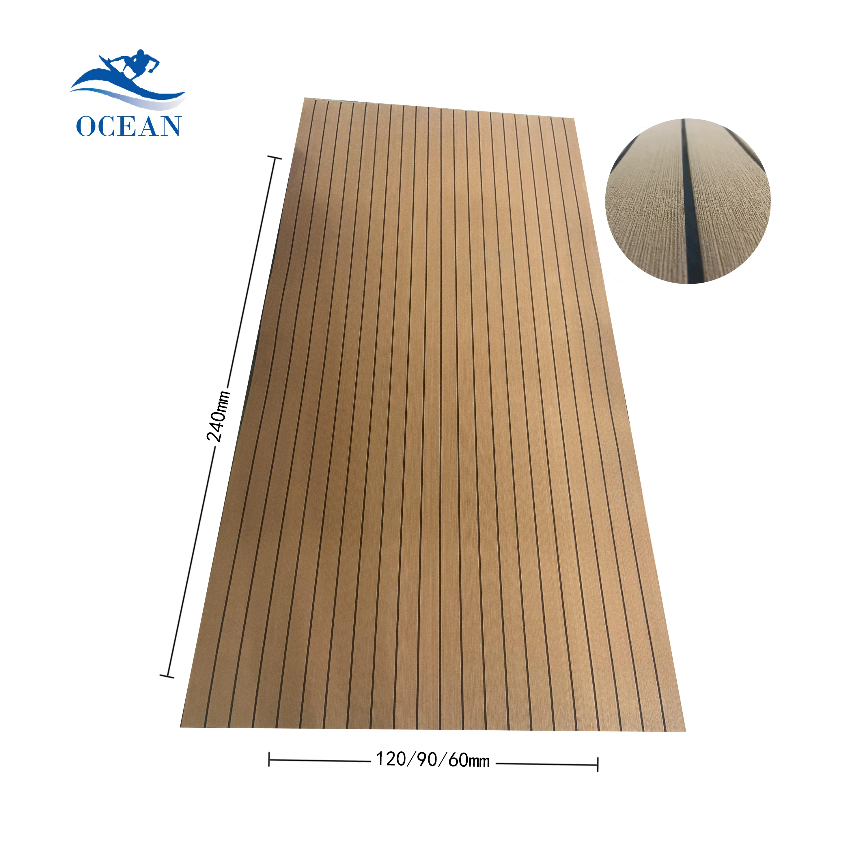 Ocean Eva Foam Marine Nonslip Carpets Wall Carpet Marine Foam Sheet Synthetic Teak Faux Teak Sea Decking Marine Decking