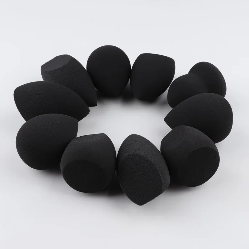 HMU Beauty Cosmetic Sponge Egg Wholesale Black Teardrop Blender Latex Free Make Up Sponge Private Label Custom Makeup Sponge