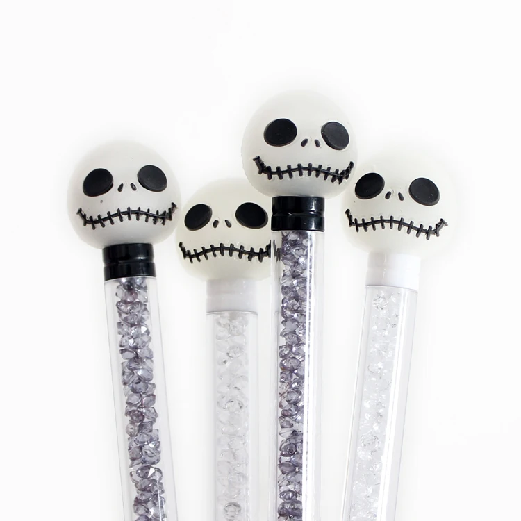 O&Q Wholesale plastic  Hallowmas pens with Skull specially design  ball pens for school stationery suppliers for child toy