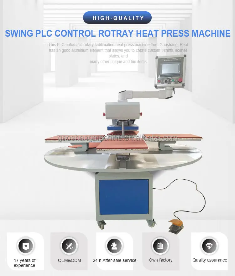 50*70 cm Pneumatic Automatic Heat Press Machine Logo Printing T-Shirt Industrial 4 Heads Station Textile and Garments Machinery