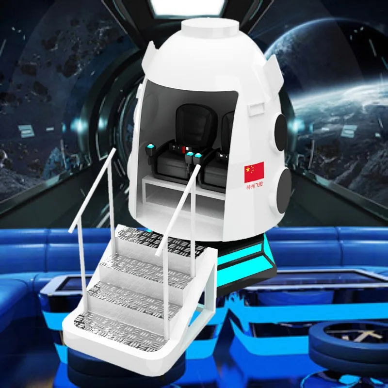 Лидер продаж универсальный тематический парк VR полет с двумя спортивными стульями симулятор самолета оборудование для развлечений космическая капсула виртуальной реальности