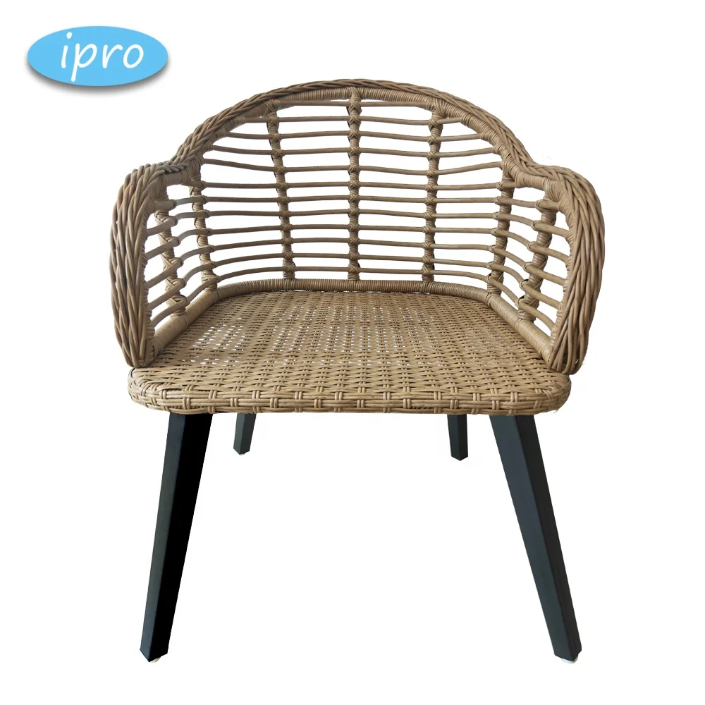 New Product Garden Sun Steel Metal Furniture with Cushion Dining Armchair Outdoor Chair