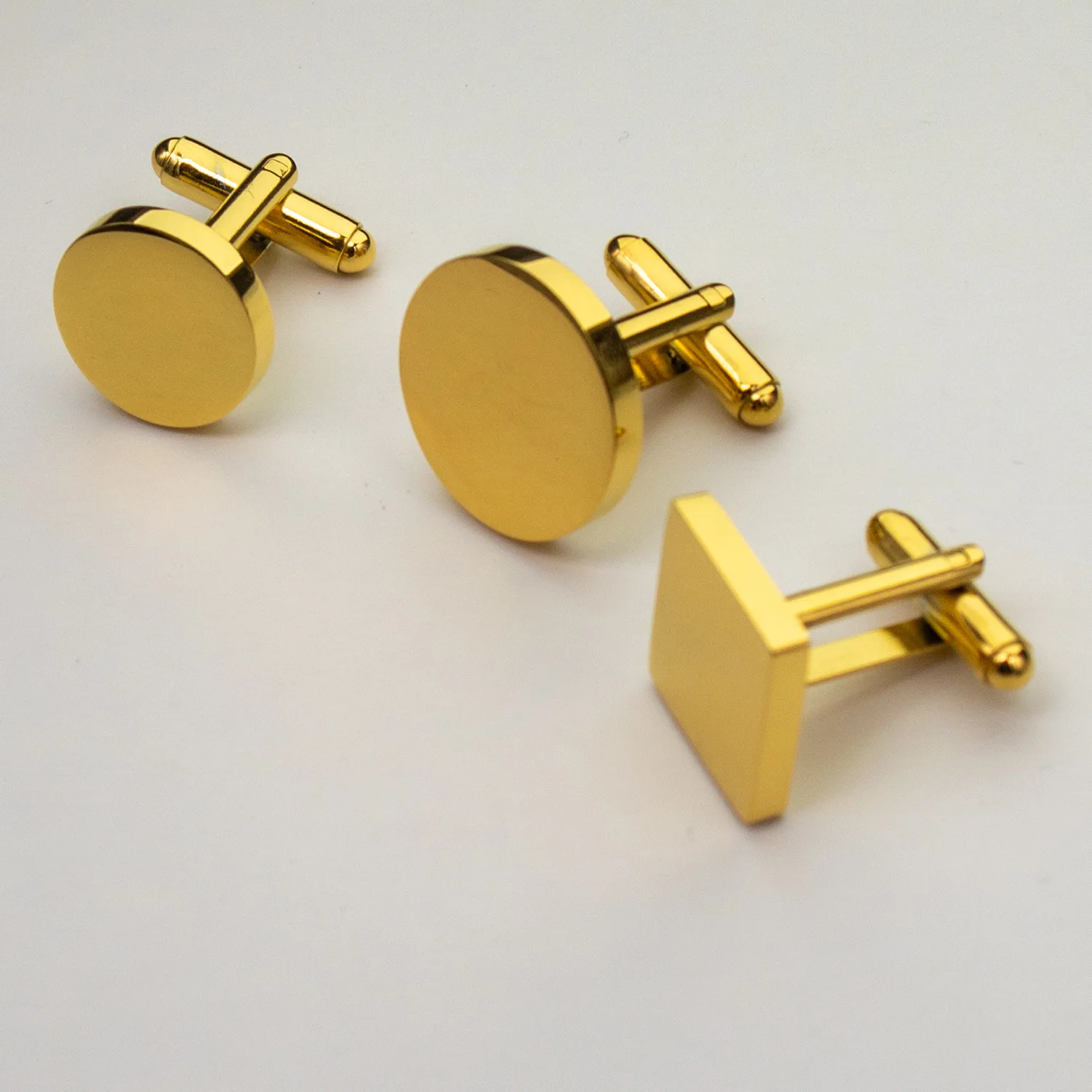 Manufacturer Supplier Blank Customised Logo Stainless Steel Cufflinks Set For Men Metal Custom Shape Tie Clips Cuff Links