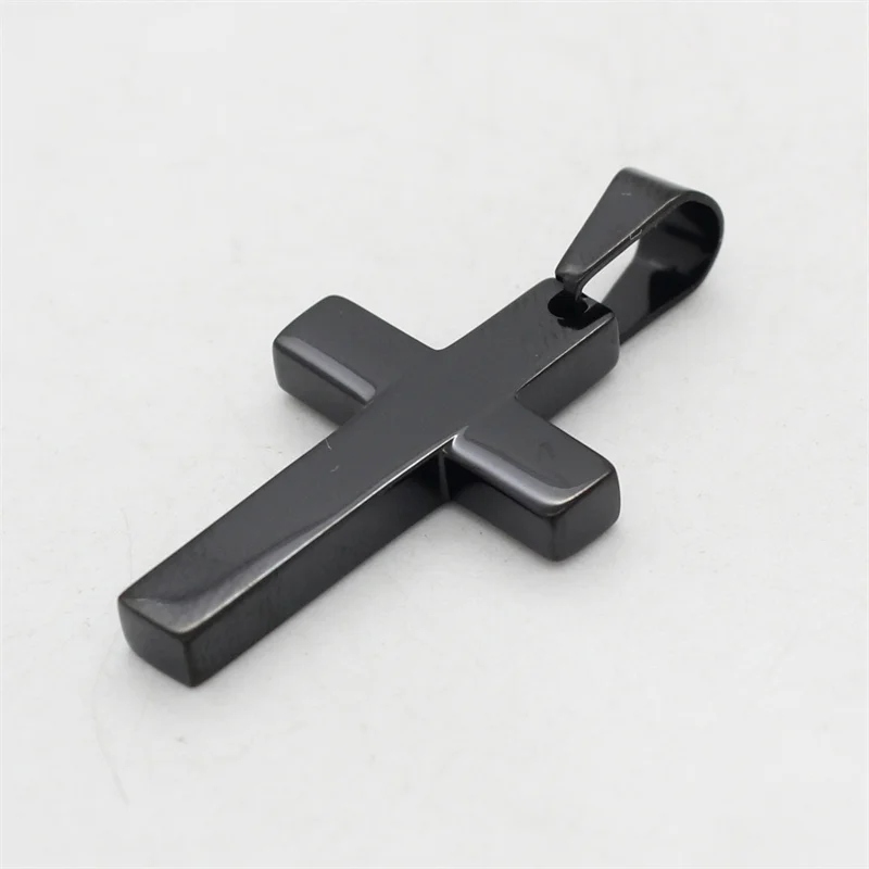 Custom Made Stainless Steel Mens Cross Pendant Charm
