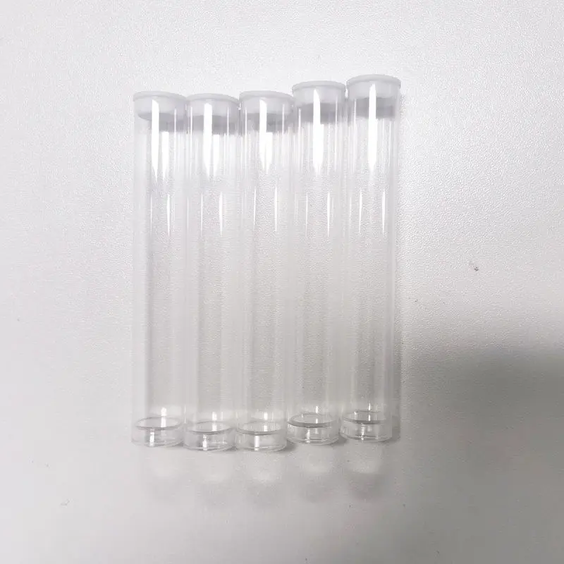 USA Best Selling In Stock Support Custom Size Clear PVC Tube Cartridge Package small Transparent PC plastic tubes packaging