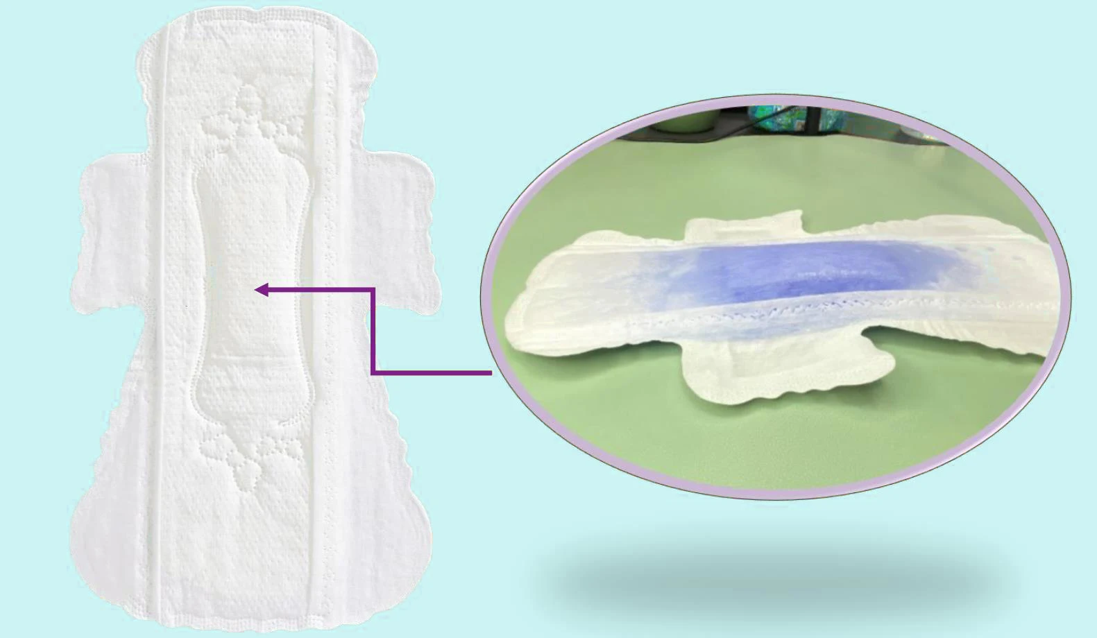 Female Macro Care Wholesale Manufacturing Cotton Anion Sanitary Napkins Sanitary Pad Women With Negative Ion