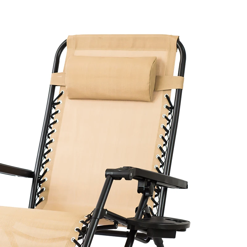 Factory Price Teslin Fabric Lounge Chair Outdoor Zero Gravity Folding Chair