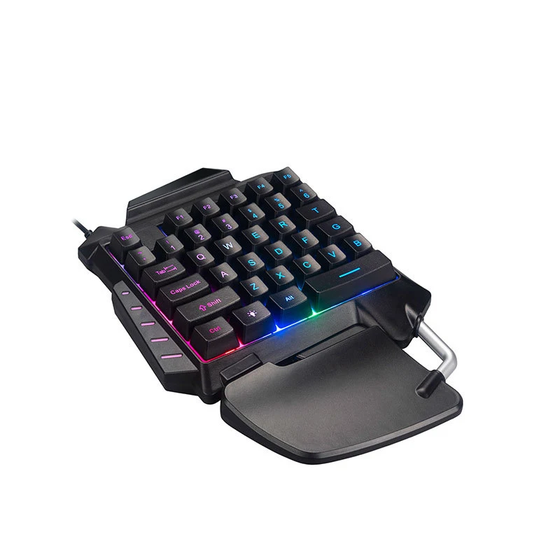 Односторонняя клавиатура со светодиодной подсветкой, 35 клавиш, Rgb, маленькая игровая клавиатура